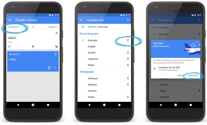 Google Translate App Supports Offline Translation And Conversion Modes For Many Regional Languages