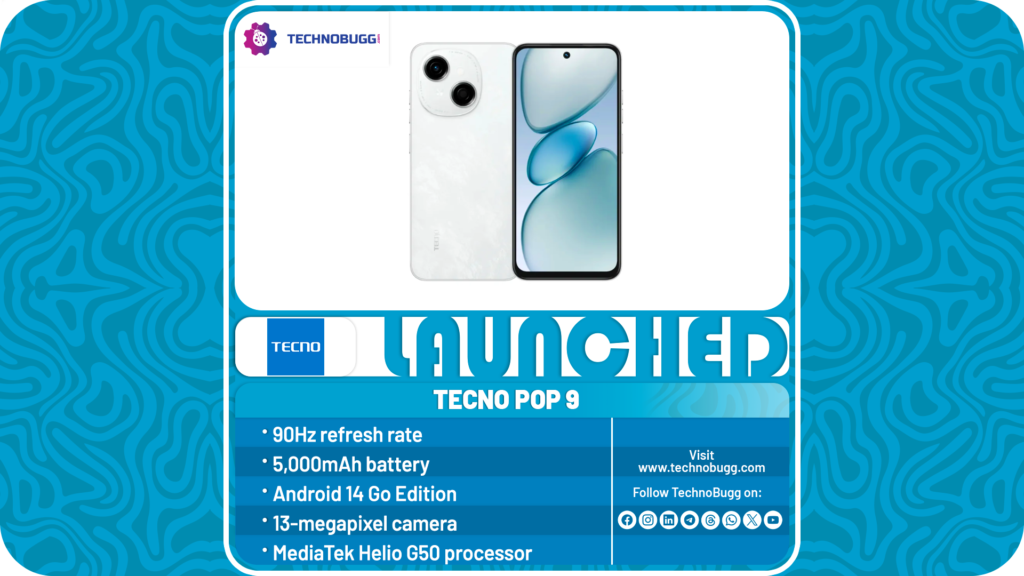 Tecno Pop 9 Unveiled